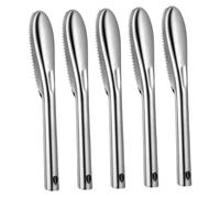 BESTonZON 1 Jeu Éplucheur À Écailles De Poisson Acier Inoxydable Lot de Outil De Nettoyage Manuel Pratique pour Cuisine Durable Et Facile À Utiliser 2 Pièces
