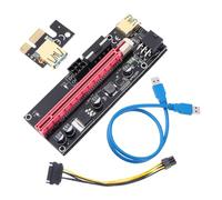 BESTonZON 1 Jeu Pcie 1X À 16X 6 Broches Bleu Blugocce Labiales Que Cambian De Color Carte Pcie Riser Adaptateur Pcie Adaptateur USB Carte Graphique Principale Ligne De Données Câble De