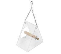 BESTonZON 1 Mangeoire À Oiseaux Triangulaire Suspendue pour L'Extérieur Mangeoire À Oiseaux Transparente À Ventouse pour Jardin Mangeoire À Oiseaux pour Animaux De Compagnie en