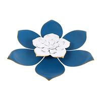 BESTonZON 1 Pièce Fleurs décoratives murales chambre d'art mural décoration décor extérieur rose pendaison floral sculpture murale décor de mur de fleur décor de fleurs murales le fer Bleu