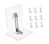 BESTonZON 10 ensembles Lot de Ancrages Adhésifs Sans Perçage pour Meubles Anti-basculement Fixation Sécurisée pour Étagères Tv Meubles et Protection Installation Rapide