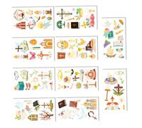 BESTonZON 10 Feuilles Autocollants De Tatouage De Pâques Dessins Animés Autocollants Pour Enfants Autocollants Pour Enfants Tatouage De Style De Pâques Autocollant De Femmes