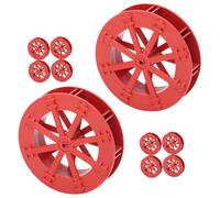 BESTonZON 10 pièces Accessoires de Roue Eau pour Fontaine de Table Lot de Plastique Rouge Décor Vintage pour Aménagement de Scène de Fontaine Cascade