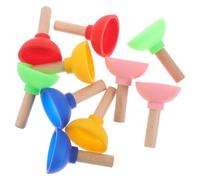 BESTonZON 10 Pièces Accessoires Mini-Piston Outil De Ventouse Mini Piston Coloré à Piston Magicien Mini Support De Piston De Toilette Trucs Meunier Gel De Silice