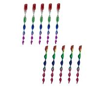 BESTonZON 10 pièces Bâtons Spirales Réfléchissants Anti-Oiseaux Multicolores pour Jardin Balcon Verger Protection Pigeons et Oiseaux
