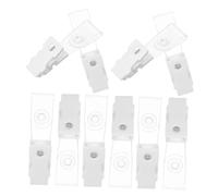 BESTonZON 10 Pièces Drapeau de Jardin s'arrête accueillir Petit Agrafe Porte-Drapeau de Jardin pelouse tu Clip Plastique Drapeau Clip en Plastique pour Drapeau de Jardin PVC Blanche