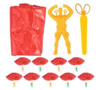 BESTonZON 10 pièces Jouets Parachutes pour Garçon Fille Parachutes à à Main pour Jeux Plein Air Jouets Volants Colorés avec Figurines Amusement Extérieur pour Garçons et Couleur Aléatoire