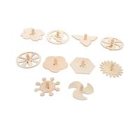 BESTonZON 10 pièces Lot de Toupies Bois Naturel à Peindre Jouets Bois Robustes Faits Main Kit DIY Créatif pour Garçon Fille Parfait pour Fêtes et Projets Décole