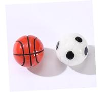 BESTonZON 10 Pièces Miniature Sports Balls Set Mini Basketball and Football Resin Ornaments for Dollhouse Micro Landscape Décor and Detailed Accessories for Living Bedroom