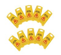 BESTonZON 10 Pièces Miniature Wet Floor Warning Sign Set Realistic Slippery Floor Caution Toy for Dollhouse Pretend Play Safety Education
