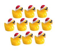 BESTonZON 10 Pièces Miniatures De Canard Mini Figurines De Canard s avec Bonnet Noel Figurines Miniatures Petites Micro Ornements Paysage Petit