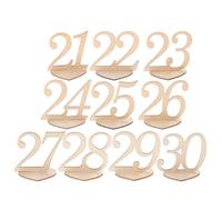 BESTonZON 10 Pièces Numéros de Table de Mariage Chic et Stable en Bois Forme Cœur Support Solide et Décoration Élégante pour Banquets pour Fête et Réception