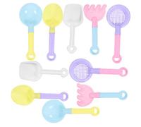 BESTonZON 10 Pièces Plastique Colorées pour Garçon Fille Légères de Plage pour Creuser et Jouer Sécurité Outils de Jardin Mini pour Activités Extérieures