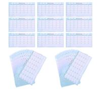 BESTonZON 10 Recharges pour Agenda Mensuel A6 à 6 Anneaux - Papier Ligné Épais pour Planification Budgétaire et Organisation Hebdomadaire - Inserts Calendriers Mensuels Colorés Dégradé -