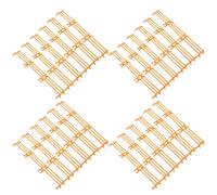 BESTonZON 100 pièces Clôture Miniature Plastique Jaune Lot pour Accessoires de Jardin et Barrières Animales Clôture Ferme pour Garçon Fille Texture Réaliste pour Diorama Zoo et