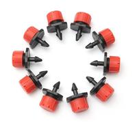 BESTonZON 100 pièces Goutteurs Micro Irrigation Réglables Émetteurs Arrosage avec Piquet Système Irrigation à pour Plantes Débit Ajustable Compatible Tubes