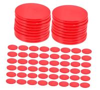 BESTonZON 100 pièces Jetons de Bingo Ronds Couleur Unie Jetons de Comptage Jeux de Société Réutilisables Accessoires de Jeu Résistants Légers