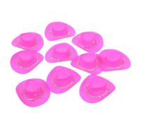 BESTonZON 10pièces Chapeau De Cowboy Miniature pour Poupée Décorations De Fête Petits Chapeaux Artisanaux Chapeaux De Centre Commercial pour Décoration De Maison De Poupée