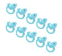 BESTonZON 10pièces Hochet Forme De Dauphin Lot De Jouets Éducatifs Pour Développement Sensoriel Coordination Main-œil