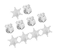 BESTonZON 10pièces Lot De Badges De Police Décoratifs Accessoires De Cosplay Pour Halloween Jeu De Rôle Et Photos