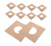 BESTonZON 10pièces Pochettes pour Disques Vinyles Carton Kraft avec Pochettes Intérieures et Ventilation Rangement et Protection