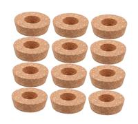BESTonZON 12 pièces Cork Plant Lids with Center Hole Hydroponic Cork Caps for Mason Jars and Glass Vases Fit for Growing Plants Reduces Water Evaporation and Supports Roots