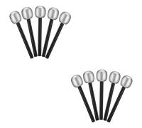 BESTonZON 12 Pièces Décor De Fête Faux Microphones Microphone à Paillettes Argentées Microphone à Paillettes De Fête Déguisement De Micro-Casque Accessoires Décoratifs Costume Microphone
