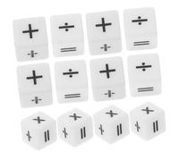 BESTonZON 12 pièces Dés Mathématiques Éducatifs avec Signes de Calcul pour Jeu et Apprentissage des Garçon Fille