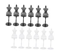 BESTonZON 12 Pièces Dress Form Mannequin with Stand for Dollhouse Accessories Realistic Doll Clothes Display Holder and Easy Assembly and Elegant Design