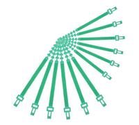 BESTonZON 12 Pièces Fixation pour Piquets de Jardin Réglable Liens Robustes pour Support de Plantes Attaches Réutilisables pour Arbustes Usage Intérieur et Extérieur