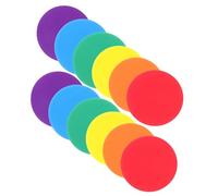 BESTonZON 12 Pièces Flat Training Markers Multi-Color Non-Skid Disc Spot Markers for Soccer Football Basketball Tennis Agility Drills and Classroom Activities