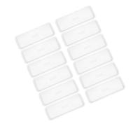 BESTonZON 12 pièces Lot de Soucoupes Plastique Rectangulaires pour Plantes Plateau Réutilisable Résistant et Collecteur Eau pour Pots de Fleurs Intérieur et Extérieur Support Antidérapant