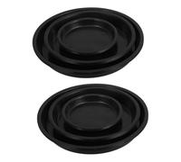 BESTonZON 12 Pièces Soucoupes de Plante Noir Plateaux Ronds pour Pots de Fleurs Réservoirs Eau Universels pour Plantes Intérieur Faciles à Nettoyer Entretenir