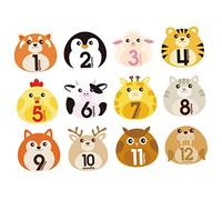 BESTonZON 12feuilles Autocollants Mensuels Pour Garçon Fille Autocollants Étapes Importantes Né Pour Nourrisson Pour Ventre De Garçon Fille