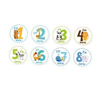 BESTonZON 12pièces Autocollants De Mois Pour Garçon Fille Décalcomanies De Mois Motif Animal Dessin Décor Autocollant Garçon Fille Pour Photo