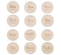 BESTonZON 12pièces Cartes De Célébration Bois Pour Cartes Mémorables De Croissance Mensuelle Pour Partager Les Moments Précieux Ligne