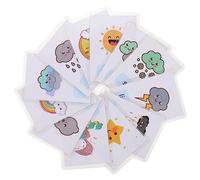 BESTonZON 12pièces Cartes Éducatives Météo Flash Cards Cognition Mots Anglais pour Garçon Fille Apprentissage Facile à Emporter Organiser pour École Et Maison