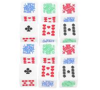 BESTonZON 12pièces Dés De Poker Cubes Accessoires Portables à Boire Jetons De Poker Coquins Pratique pour Fêtes Et Bars
