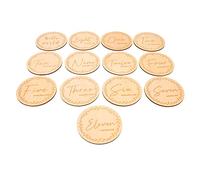 BESTonZON 13pièces Cartes Bois De Croissance Pour Repères Mensuels Accessoires Photo Unisexes Pour Capturer Les Moments Précieux Première Année