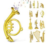 BESTonZON 14 Pièces Petit Pendentif Instrument de Musique Pendentif modèle d'instrument de Sapin Noel Accessoire Bricolage Decoration Sapin Noel Corne Miniatures pour noël