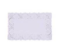 BESTonZON 140PCS 25 x 35cm Rectangle Dentelle napperons en Papier napperons pour gâteaux Desserts au Four Affichage de friandises (Blanc)