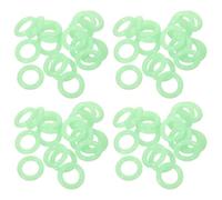 BESTonZON 150 pièces Anneaux Lumineux pour Piquets De Tente Camping Silicone Vert Glow in The Dark Multifonctionnel Anneau Avertissement Piquet De Fixation Compact Portable