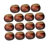 BESTonZON 16 Modèles Alimentaires Fausses Châtaignes en Mousse Réalistes Décorations Artificielles pour Maison et Fêtes Accessoires pour Séance Photo Lot de 16 Pièces Décoration