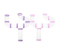 BESTonZON 16 pièces Kit DIY Tunnel Transparent pour Hamster Accessoires Cage Extensible Jeu Exploration Connexion pour Petits Animaux Tubes Adaptables pour Cage Transport et Tunnel Hamster