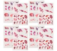BESTonZON 16feuilles Maquillage Zombie Halloween Fausses Blessures Tatouages Temporaires Cicatrices Cosplay Fêtes