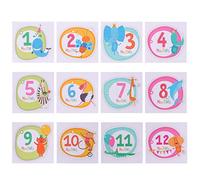 BESTonZON 1ensemble Autocollants Mensuels Pour Kit De Photo Thématique Animaux Pour Enregistrer Les Étapes De Croissance Pour Souvenirs De Grossesse Célébrations