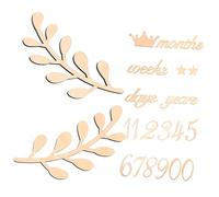 BESTonZON 1ensemble Carte De Croissance Bois De Signes Annonce De Naissance Jalons Mensuels Décoration De Shower