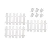 BESTonZON 1Ensemble Clôture de Jardin PVC Décorative de Bordure pour Pelouse de Fleurs Bases Triangulaires Aménagement Extérieur Élégant Pratique