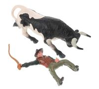 BESTonZON 1ensemble Figurine De Torero Espagnol Et Taureau -Africain Décoration Réaliste pour Maison Bureau Ouvertures Ornement Adorable pour Adultes