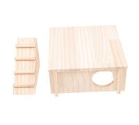 BESTonZON 1ensemble Maison pour Rat avec Échelle Et Tunnel Accessoire Adorable pour Hamsters Et Petits Rongeurs Espace De Cachette Confortable